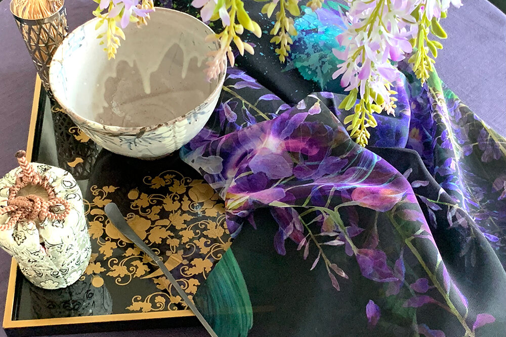 【季節の花】　藤の花　・・・鬼頭郁子｜HANAE MORI OFFICIAL SITE ｜ ハナエモリ公式サイト